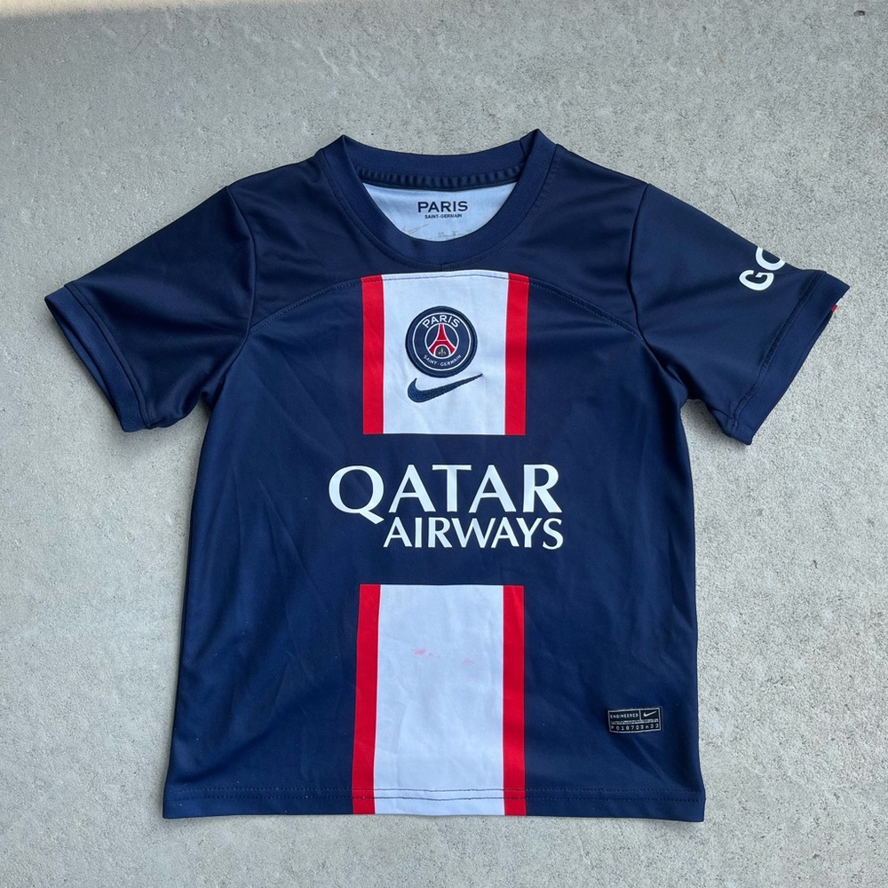 Kids Paris Navy Soccer Jersey
